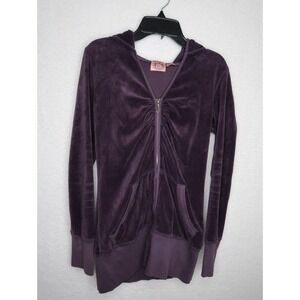 Juicy Couture Women's Vintage Y2K Purple Full Zip Hoodie Sz S Streetwear Lounge